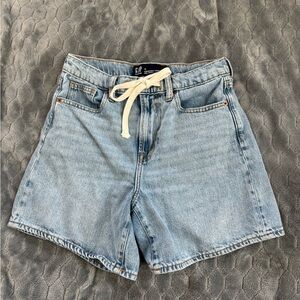 GAP Light Blue Denim Shorts with Drawstring